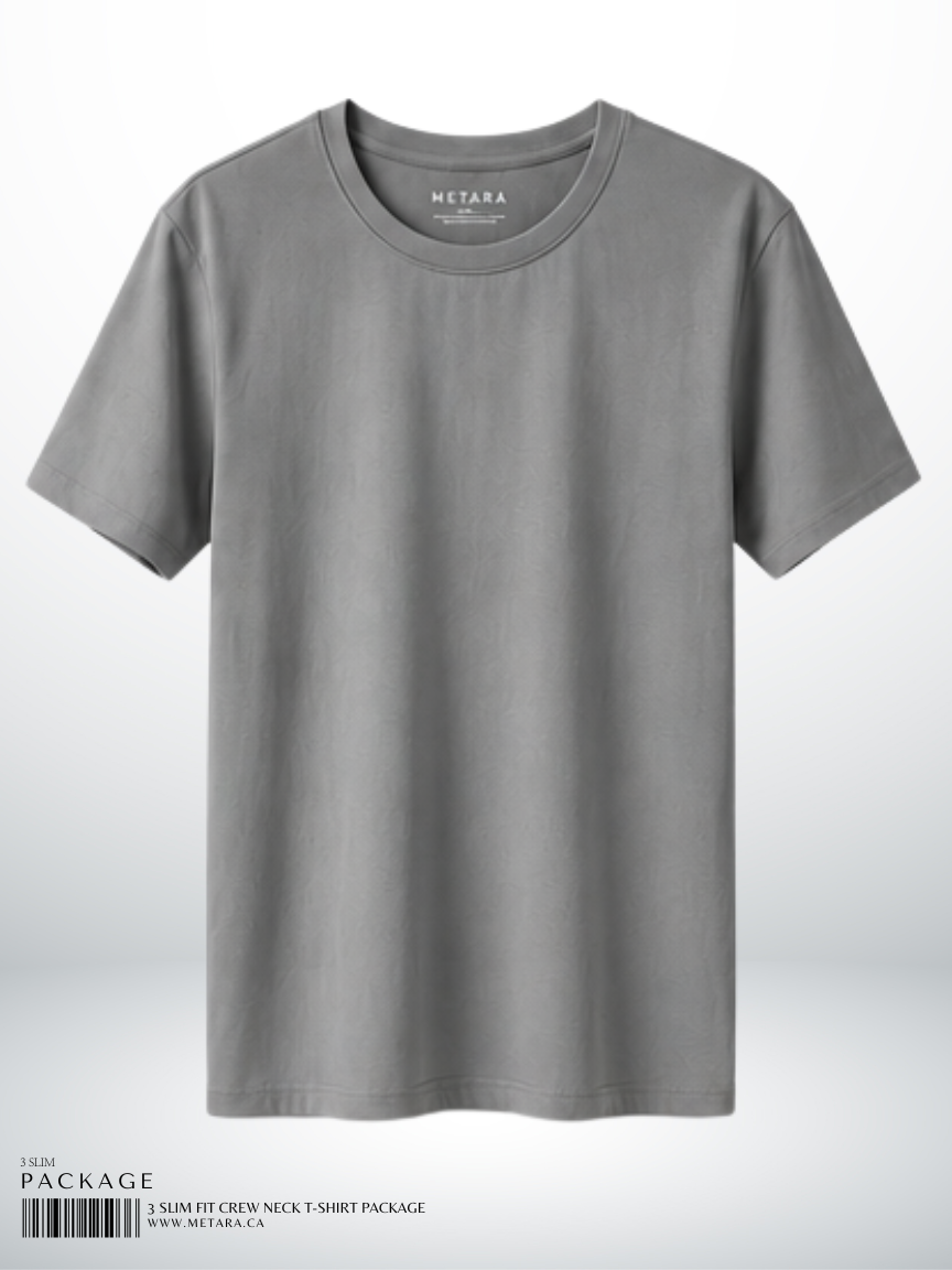3 SLIM FIT CREW NECK T-SHIRT PACKAGE