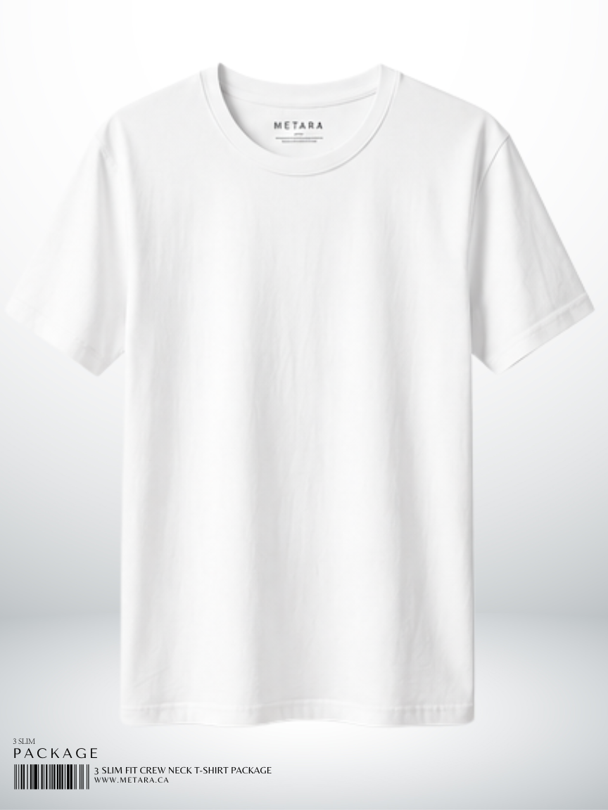 3 SLIM FIT CREW NECK T-SHIRT PACKAGE