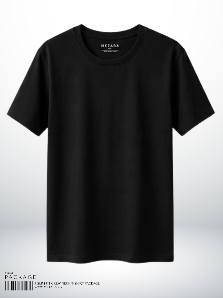 3 SLIM FIT CREW NECK T-SHIRT PACKAGE