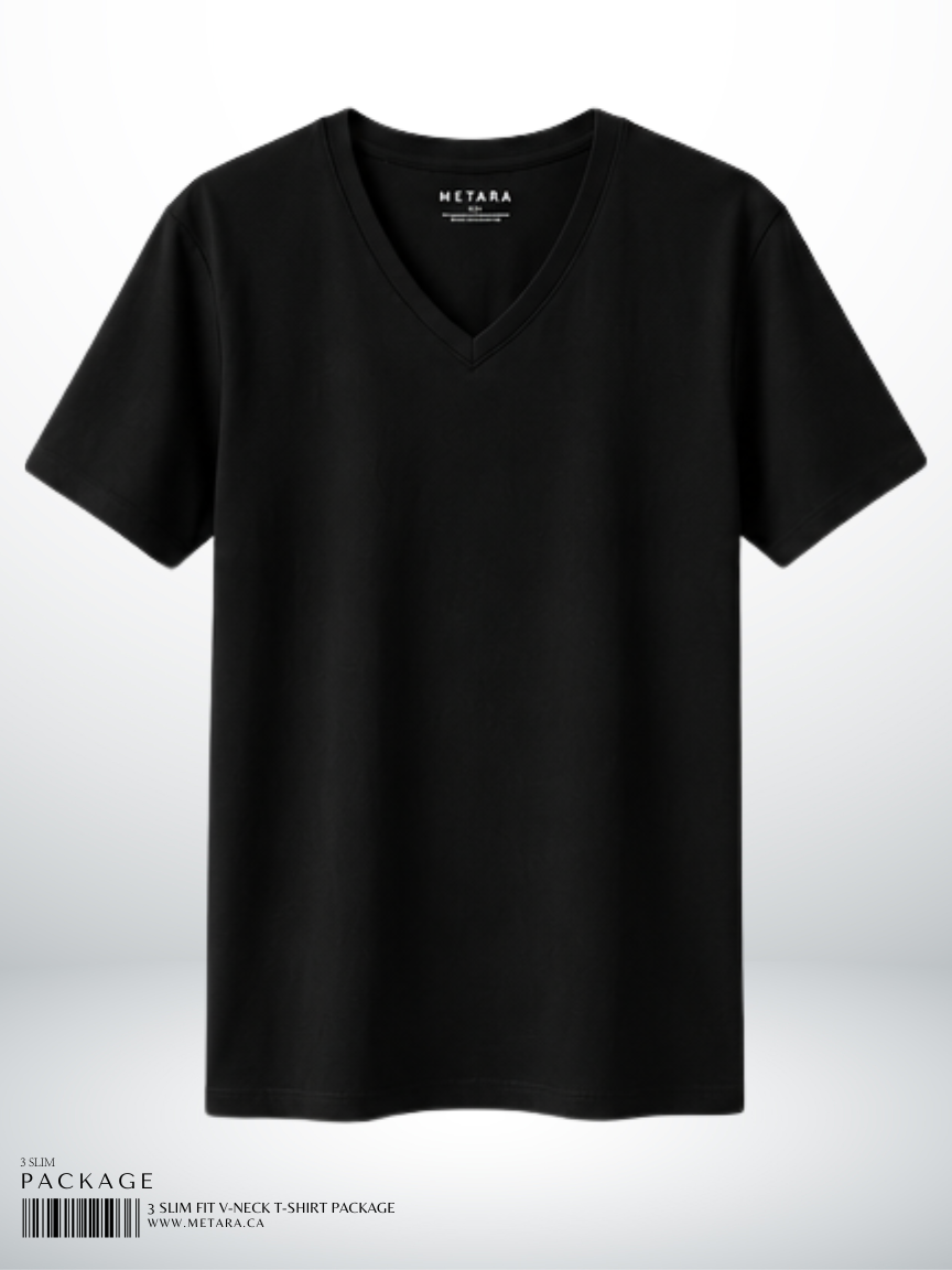 3 SLIM FIT V-NECK T-SHIRT PACKAGE