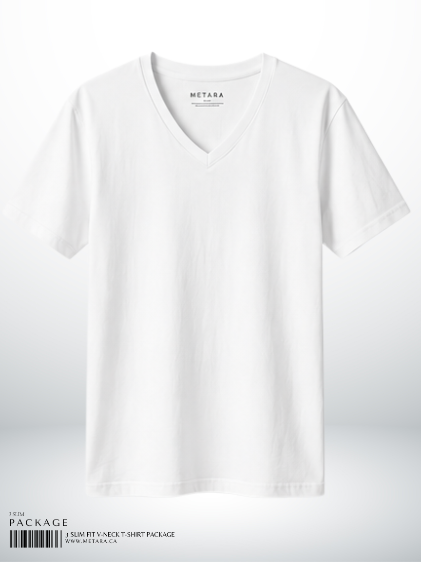 3 SLIM FIT V-NECK T-SHIRT PACKAGE