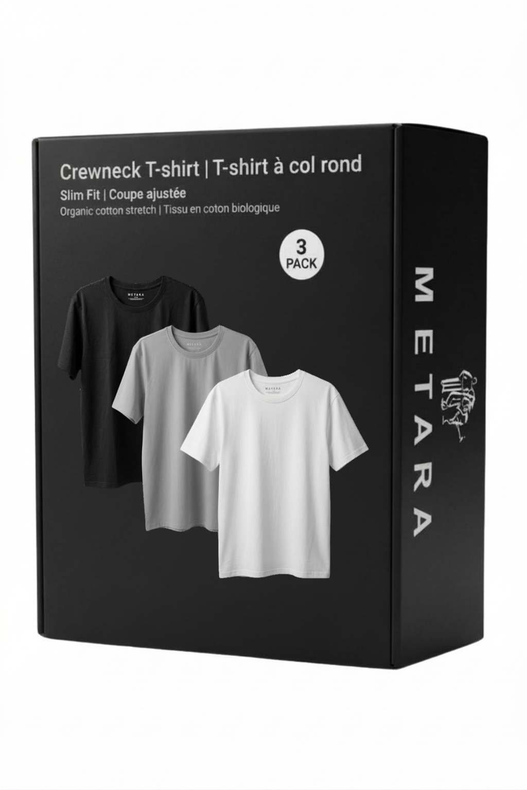 3 SLIM FIT CREW NECK T-SHIRT PACKAGE