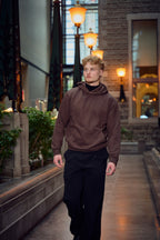 METARA - MEDIUM WEIGHT LONG SLEEVE PULLOVER HOODIE FOR CASUAL WEAR WITH INSIDE SOFT FLEECE BRUSH