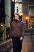 METARA - MEDIUM WEIGHT LONG SLEEVE PULLOVER HOODIE FOR CASUAL WEAR WITH INSIDE SOFT FLEECE BRUSH