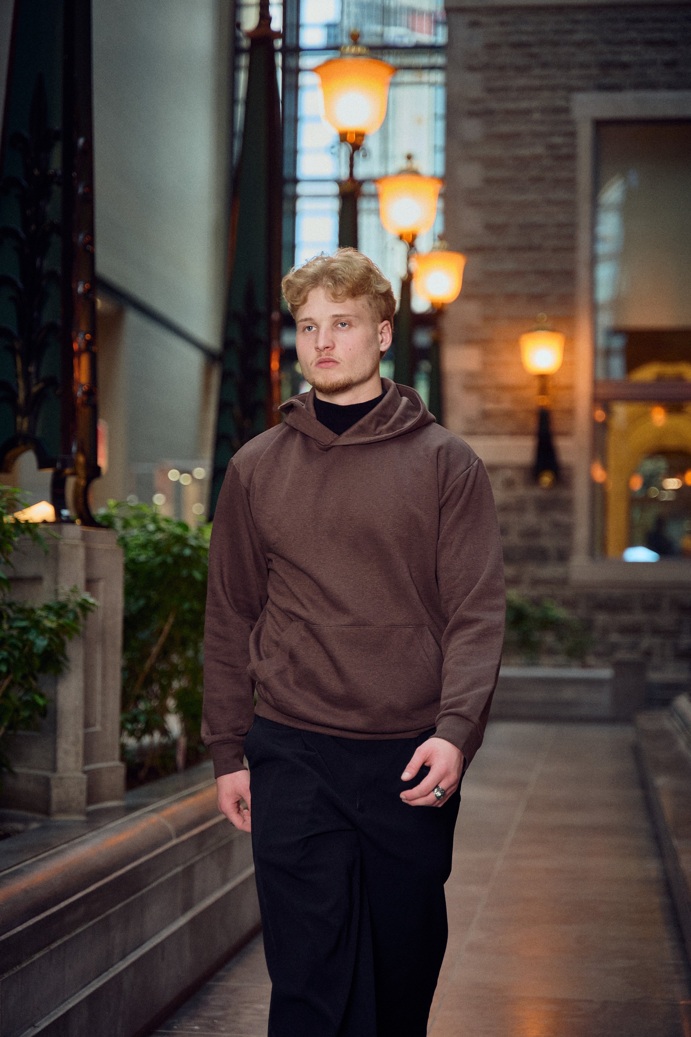 METARA - MEDIUM WEIGHT LONG SLEEVE PULLOVER HOODIE FOR CASUAL WEAR WITH INSIDE SOFT FLEECE BRUSH