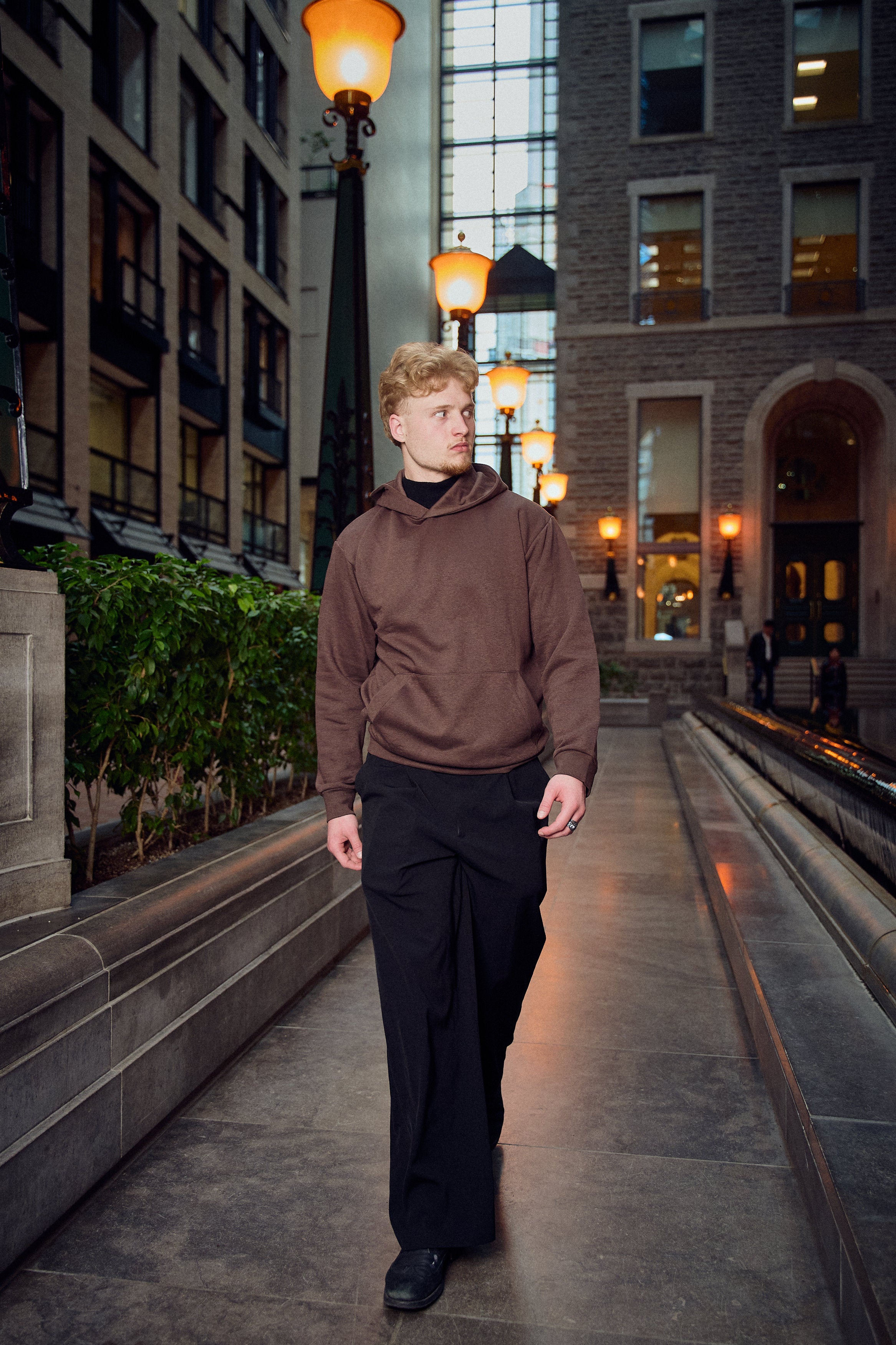 METARA - MEDIUM WEIGHT LONG SLEEVE PULLOVER HOODIE FOR CASUAL WEAR WITH INSIDE SOFT FLEECE BRUSH