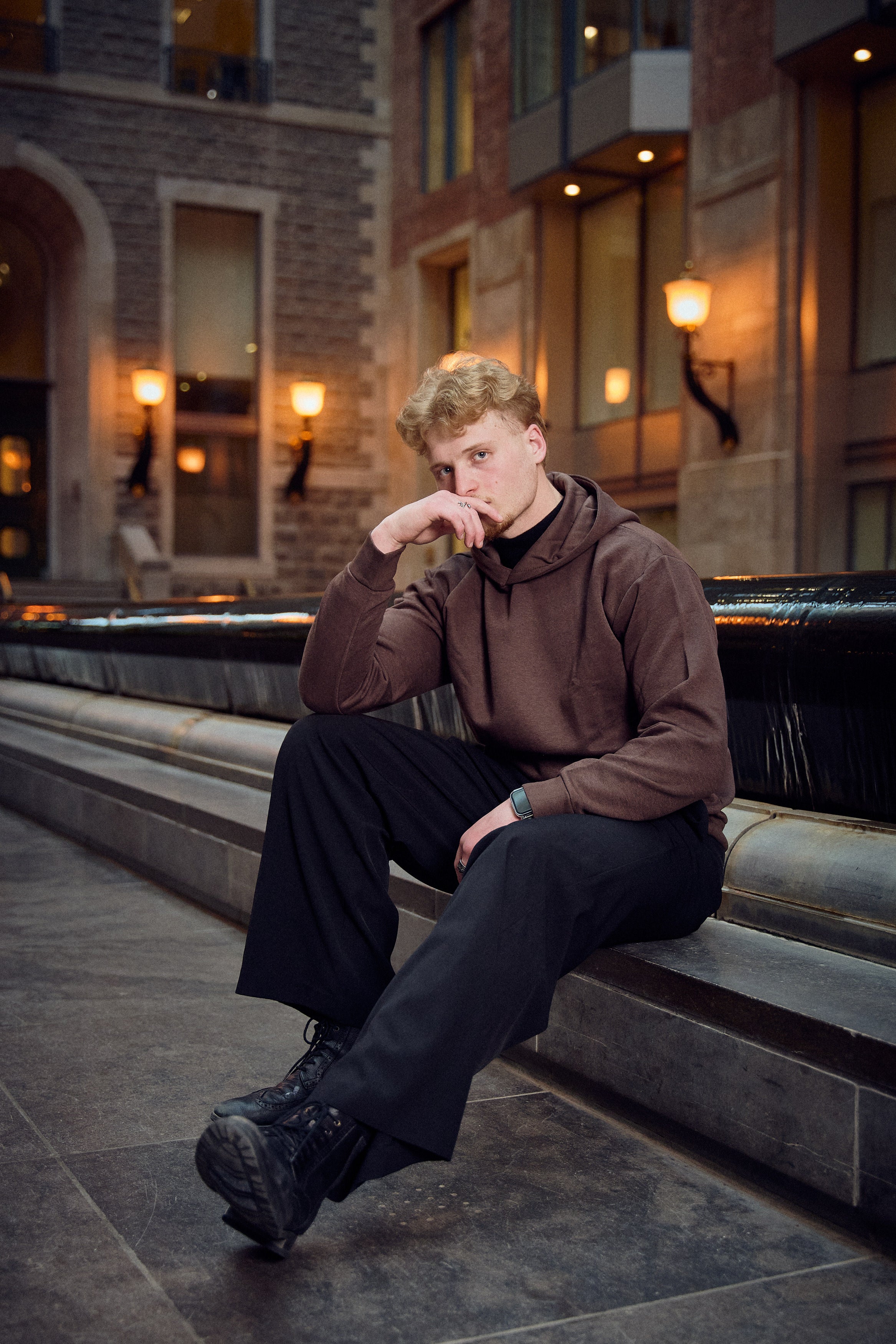 METARA - MEDIUM WEIGHT LONG SLEEVE PULLOVER HOODIE FOR CASUAL WEAR WITH INSIDE SOFT FLEECE BRUSH