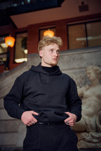 METARA - MEDIUM WEIGHT LONG SLEEVE PULLOVER HOODIE FOR CASUAL WEAR WITH INSIDE SOFT FLEECE BRUSH