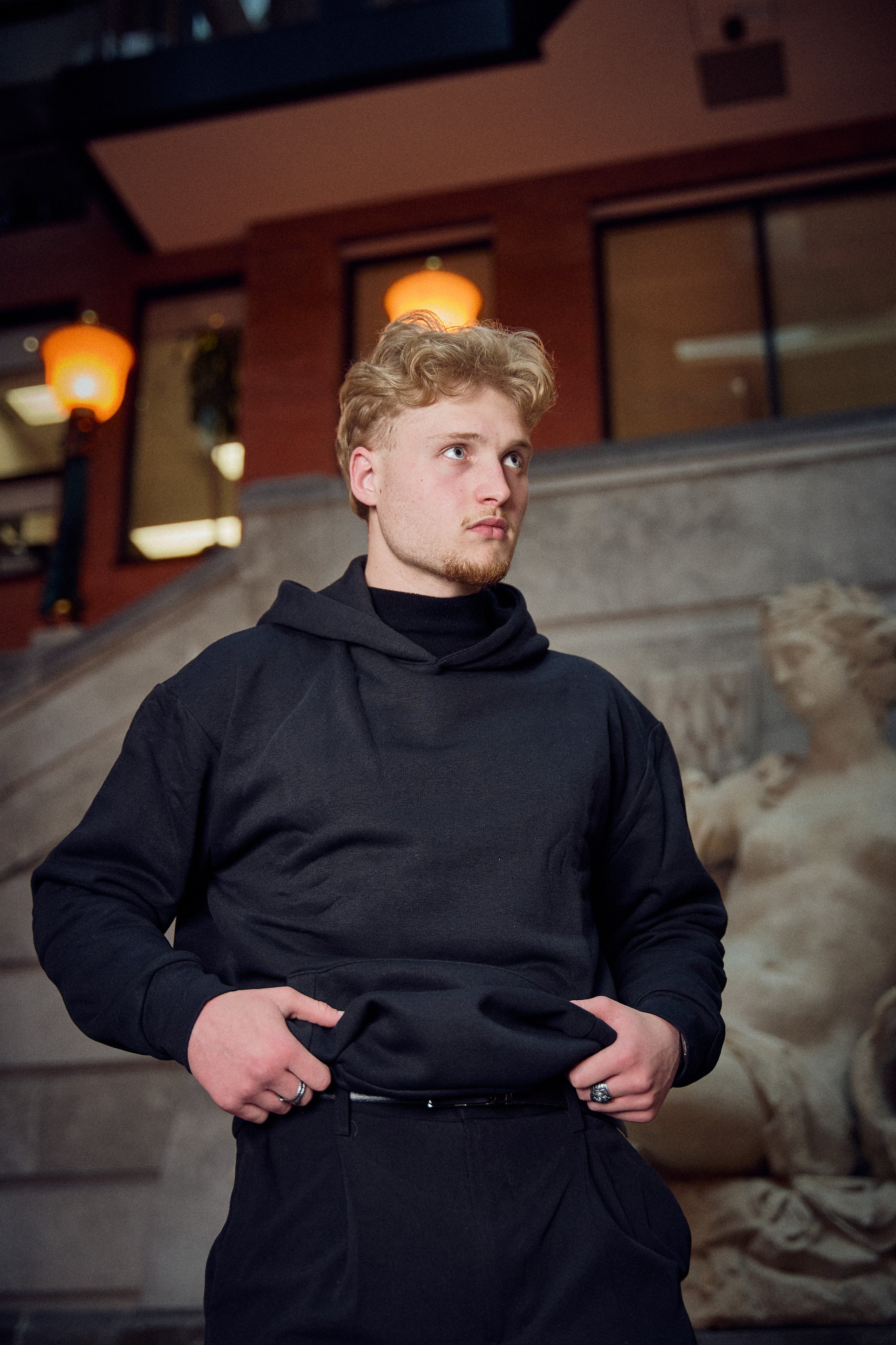 METARA - MEDIUM WEIGHT LONG SLEEVE PULLOVER HOODIE FOR CASUAL WEAR WITH INSIDE SOFT FLEECE BRUSH