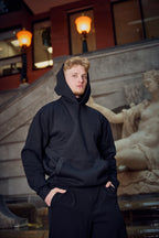 METARA - MEDIUM WEIGHT LONG SLEEVE PULLOVER HOODIE FOR CASUAL WEAR WITH INSIDE SOFT FLEECE BRUSH