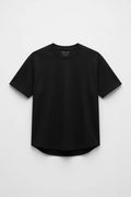 SLIM FIT BASIC TEE WITH A CURVED HEM FOR UNIQUE OUTLOOK