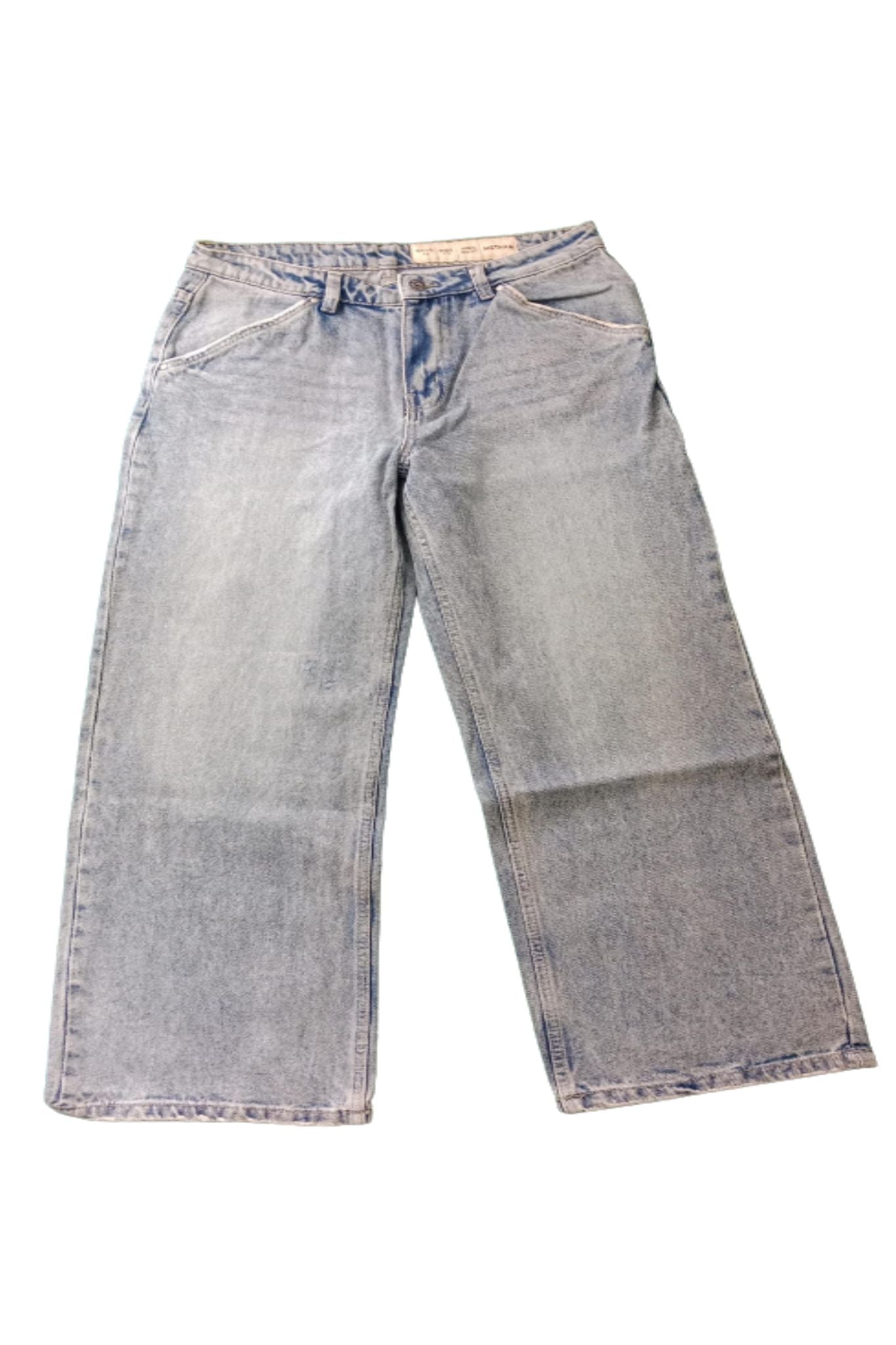 PREMIUM LADIES MID RISE WIDE LEG JEANS IN URBAN-RETRO FITTING