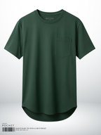 SLIM FIT BASIC TEE WITH A CHEST POCKET