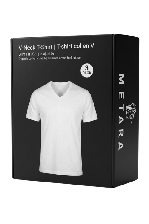 3 Piece Set - "YOU MOVE WE MOVE" (YOUR BODY MOVE - OUR FABRIC MOVE) EXTREMELY COMFORTABLE 4 WAY STRETCH BASIC SLIM FIT V-NECK T-SHIRT