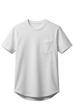 SLIM FIT BASIC TEE WITH A CHEST POCKET & CURVED HEM FOR UNIQUE OUTLOOK